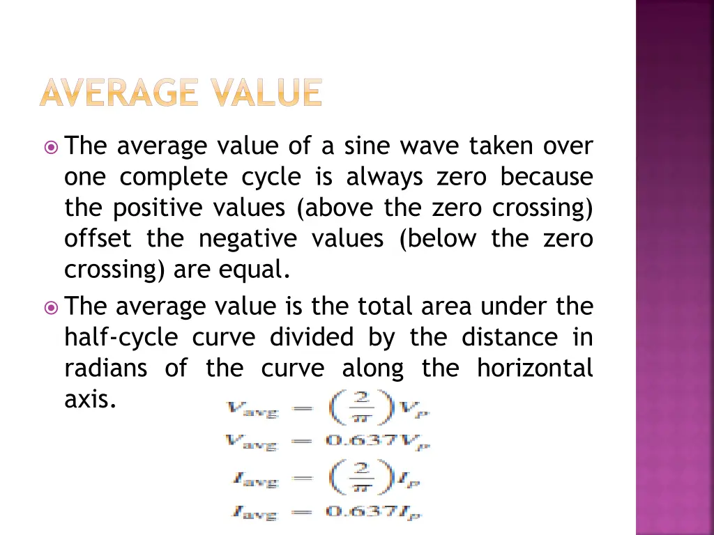 average value