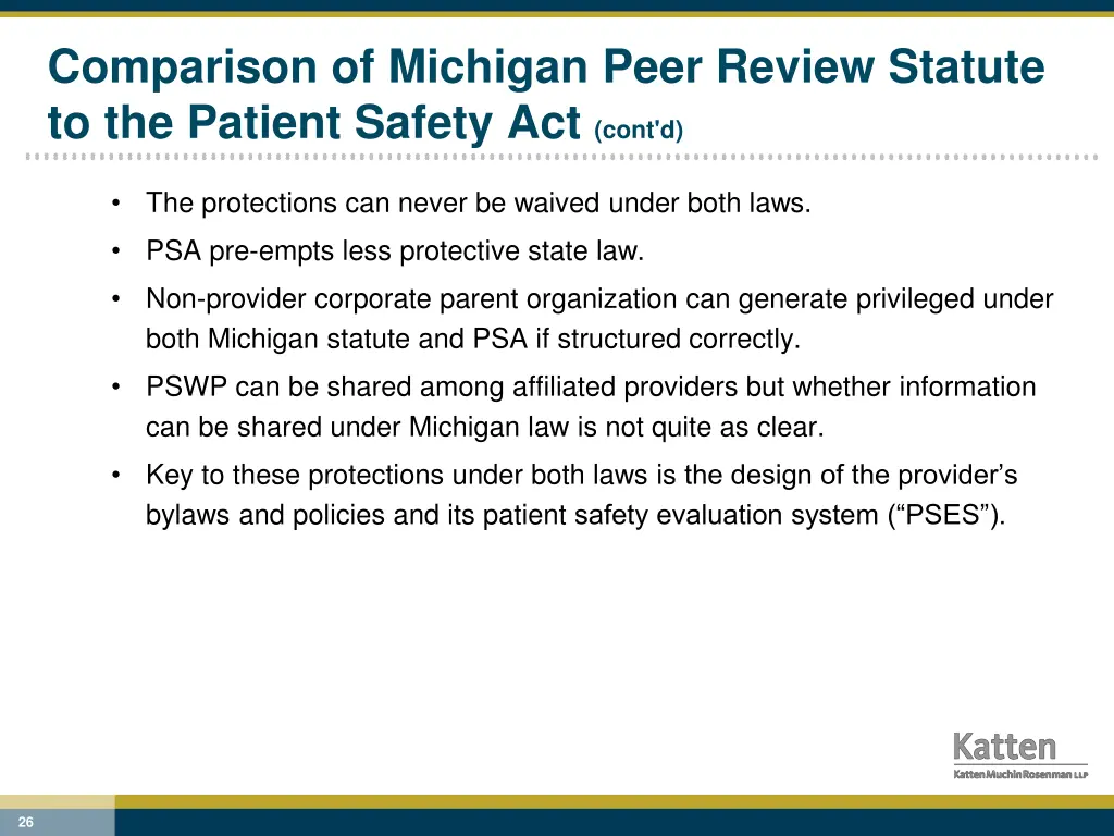 comparison of michigan peer review statute 1