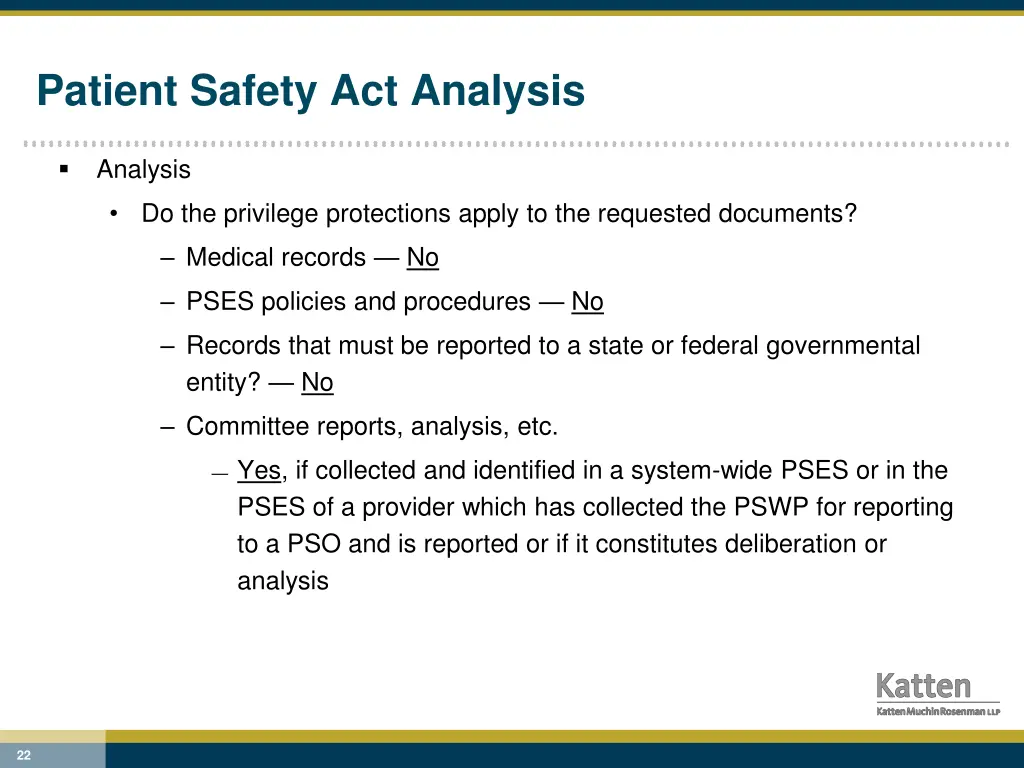 patient safety act analysis