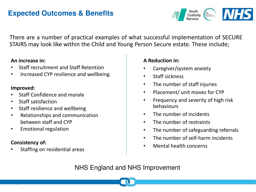 expected outcomes benefits