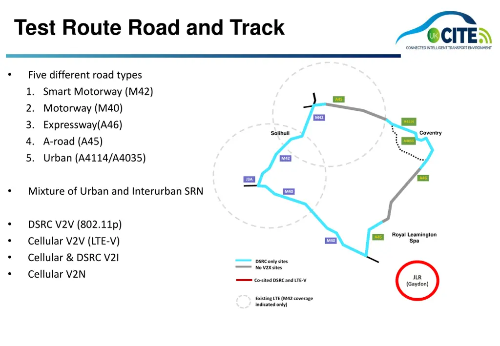test route road and track