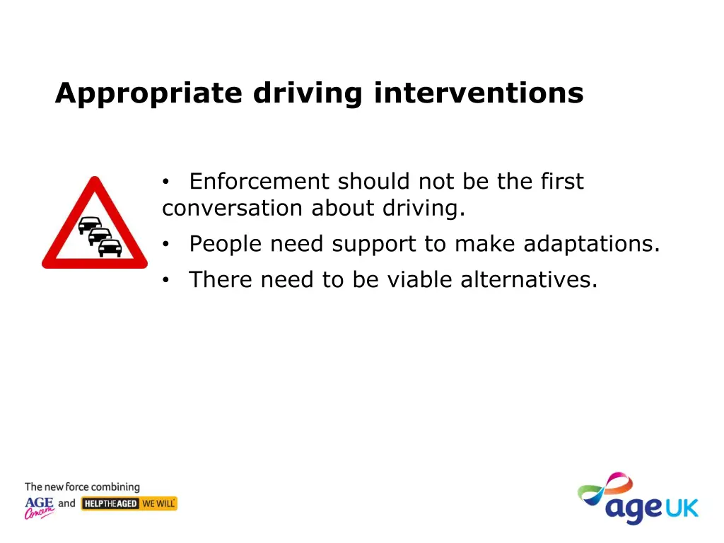 appropriate driving interventions