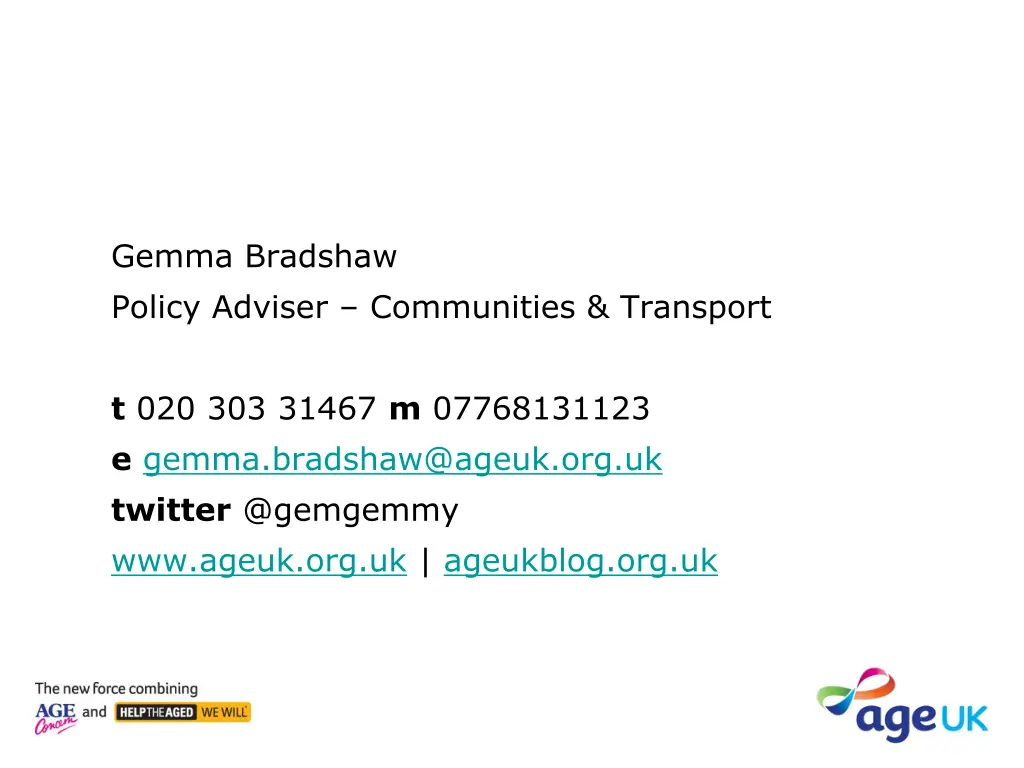 gemma bradshaw policy adviser communities