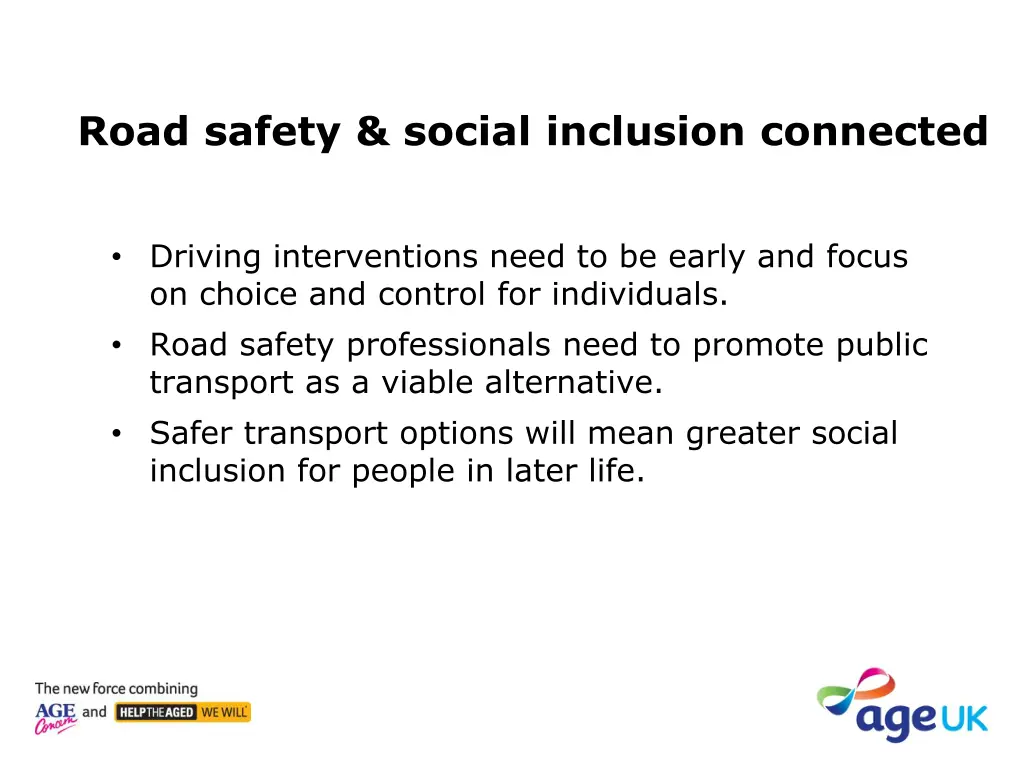 road safety social inclusion connected