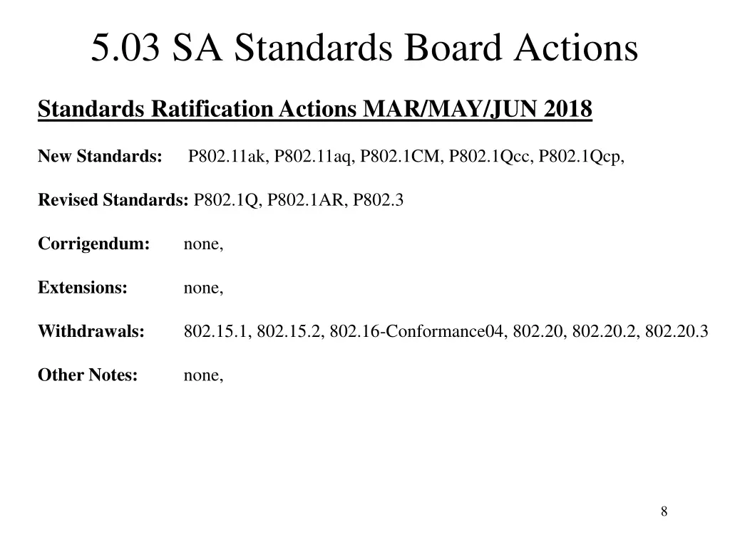 5 03 sa standards board actions 1