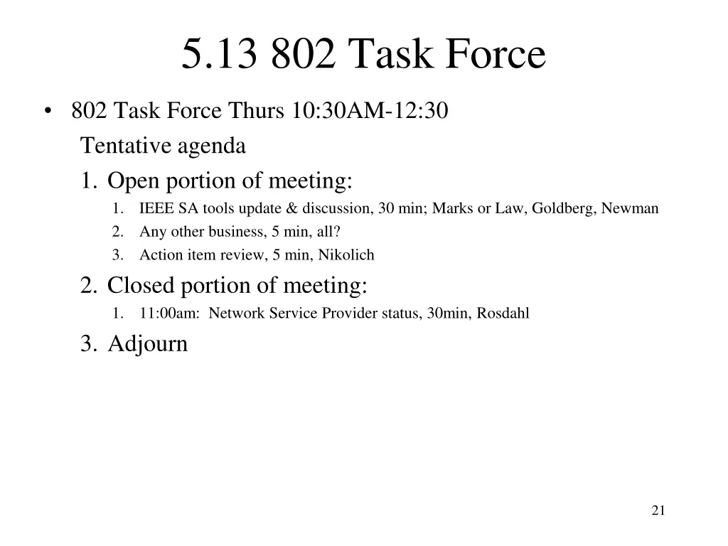 5 13 802 task force