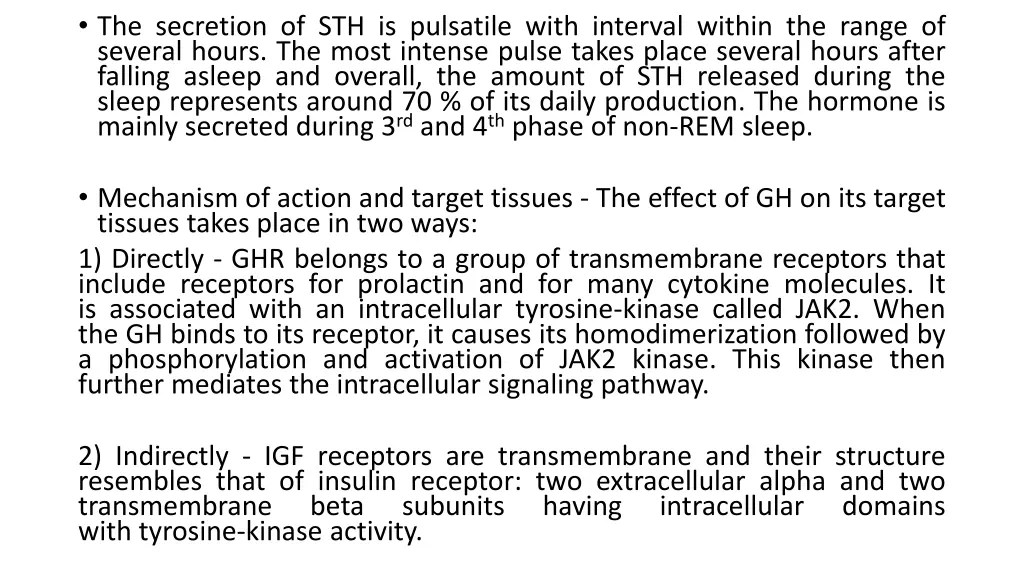 the secretion of sth is pulsatile with interval