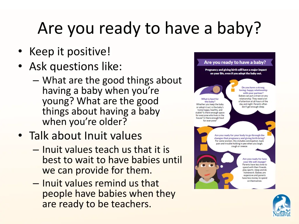 are you ready to have a baby keep it positive