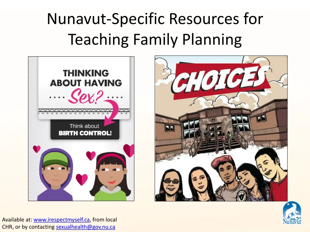 nunavut specific resources for teaching family