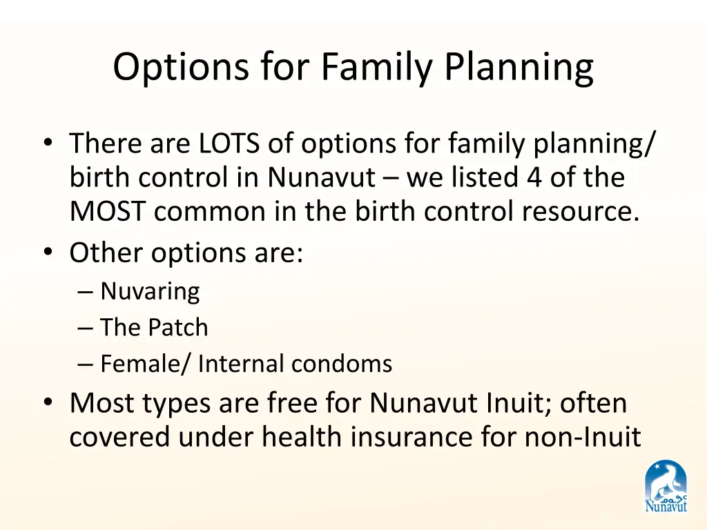 options for family planning