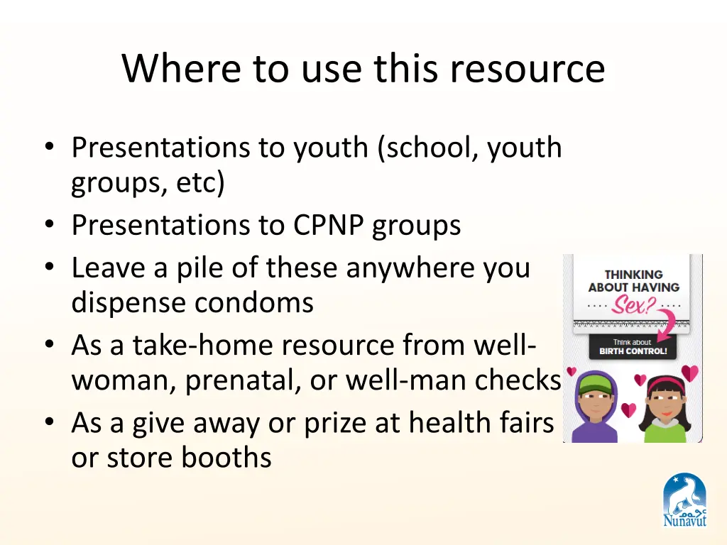 where to use this resource