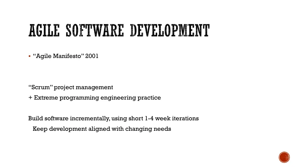 agile software development