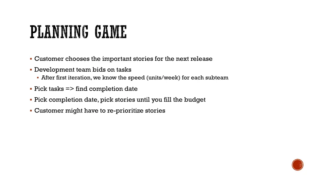 planning game