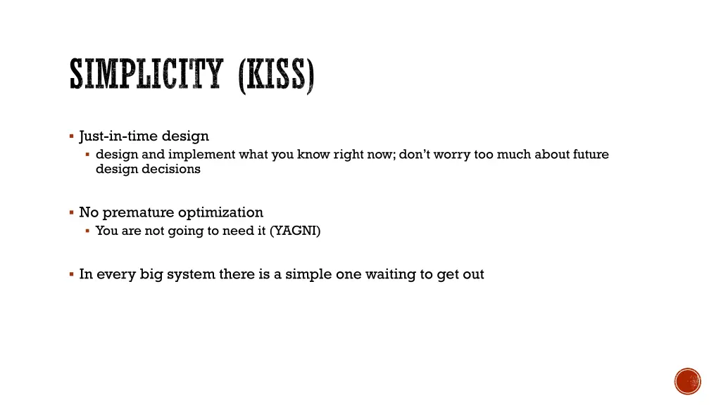 simplicity kiss