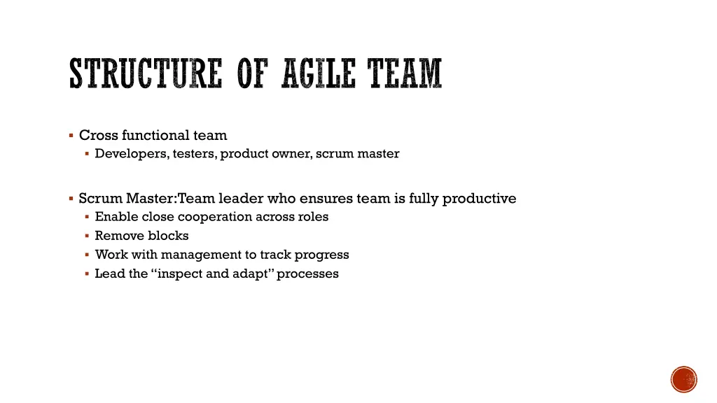 structure of agile team 1