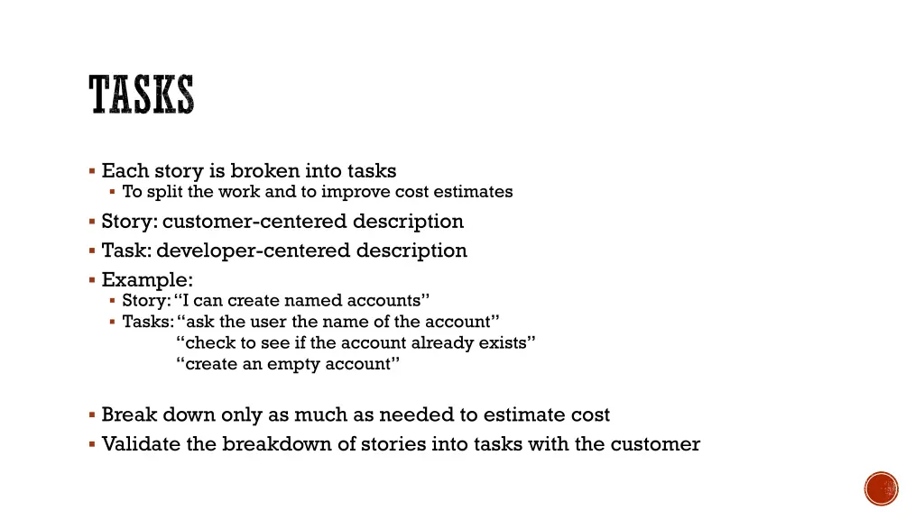 tasks