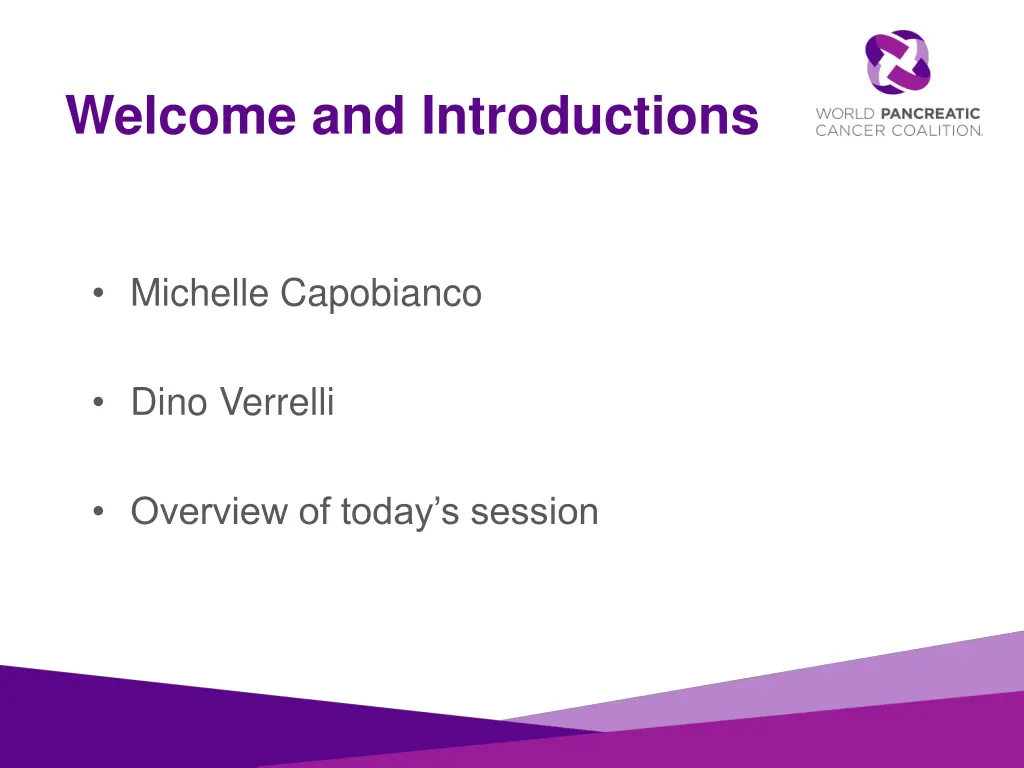 welcome and introductions