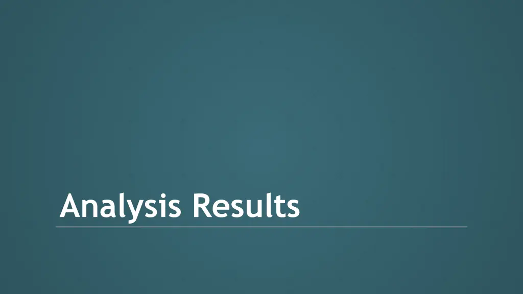 analysis results