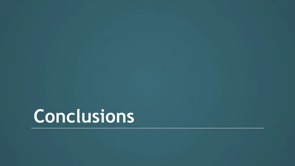 conclusions