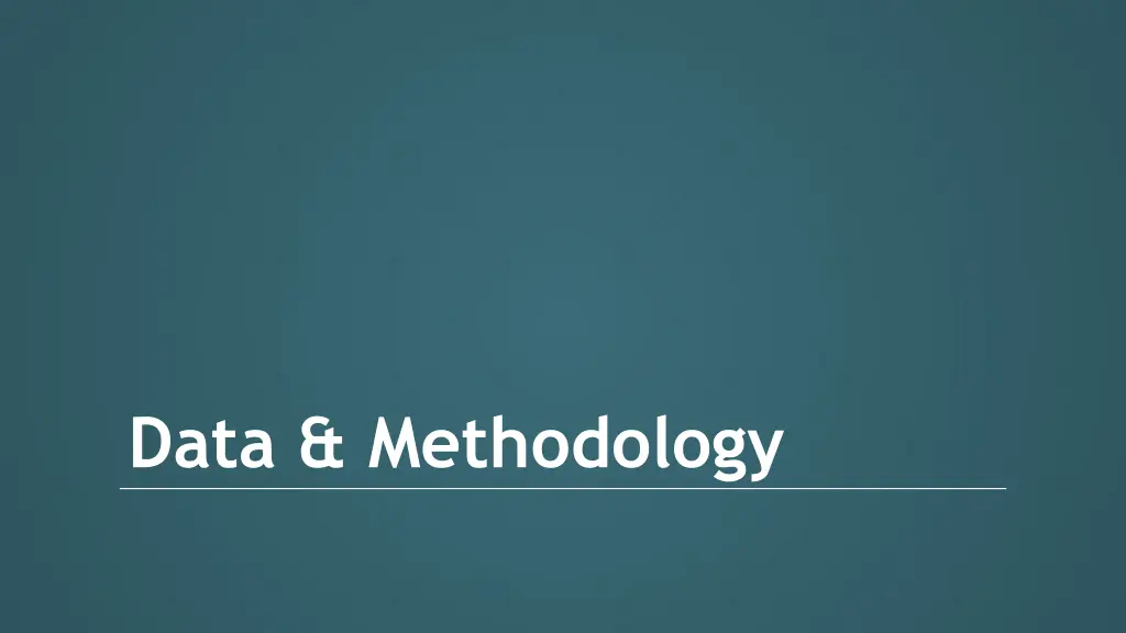 data methodology