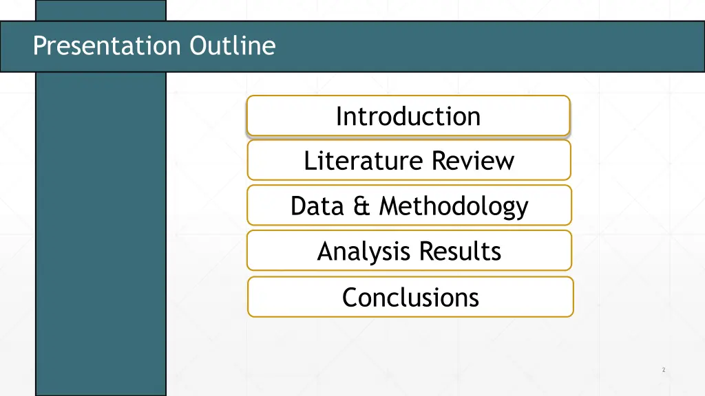 presentation outline
