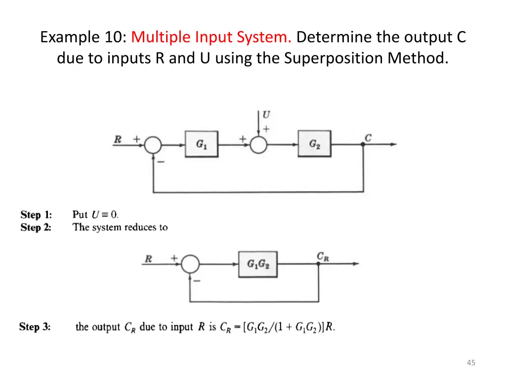 example 10 multiple input system determine