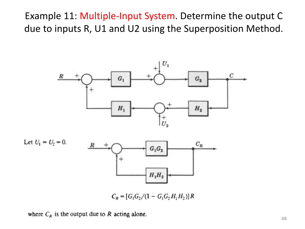 example 11 multiple input system determine