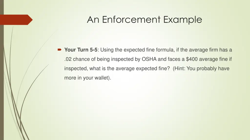 an enforcement example