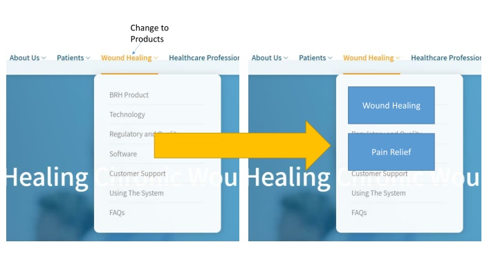 change to products
