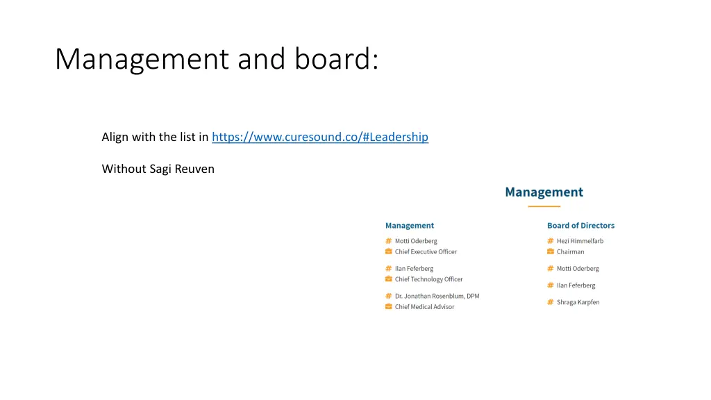 management and board