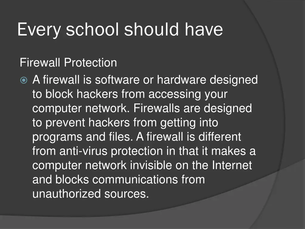 every school should have 1