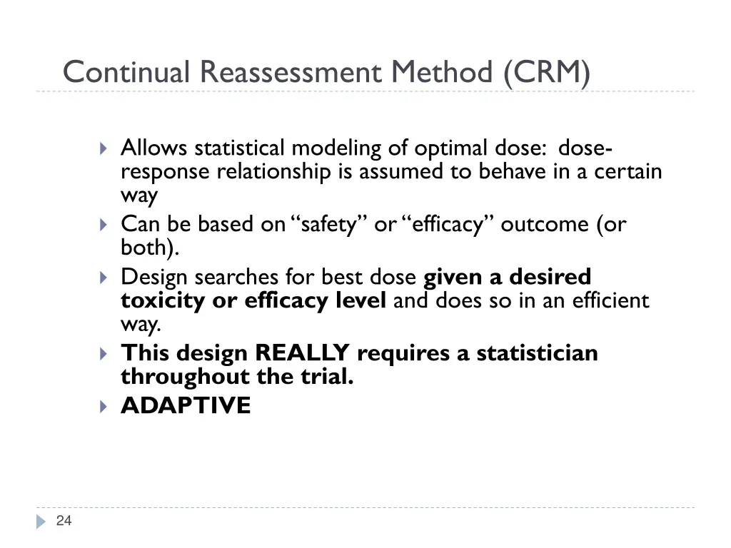 continual reassessment method crm