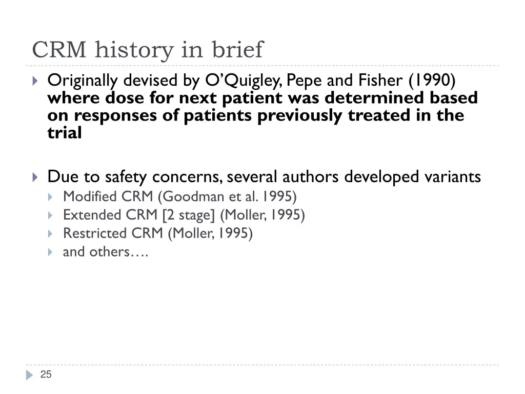 crm history in brief originally devised