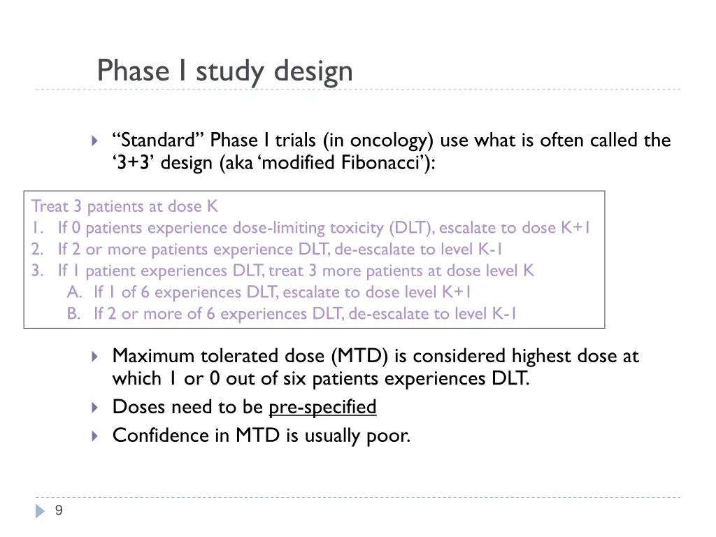 phase i study design