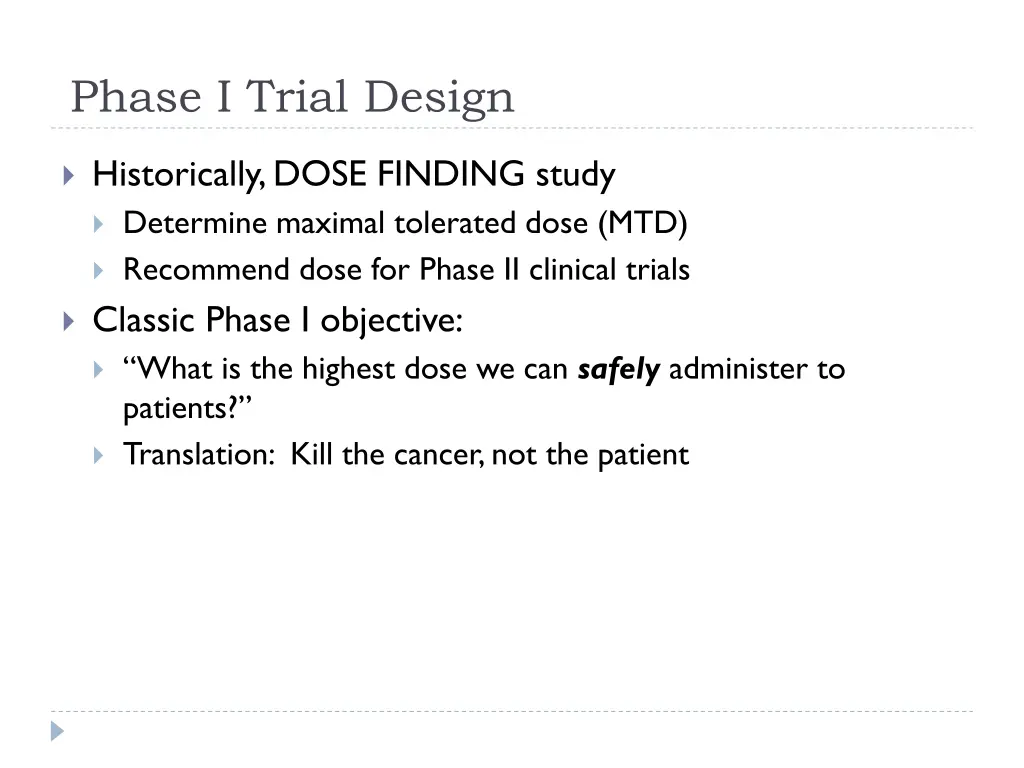 phase i trial design