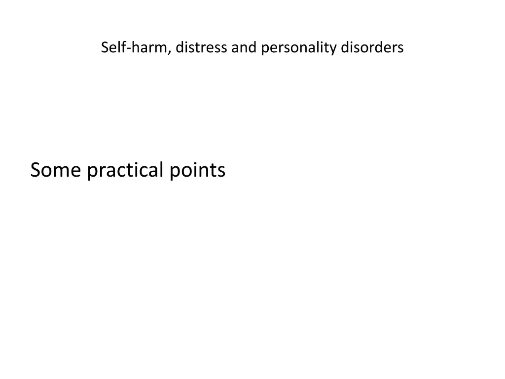 self harm distress and personality disorders 10