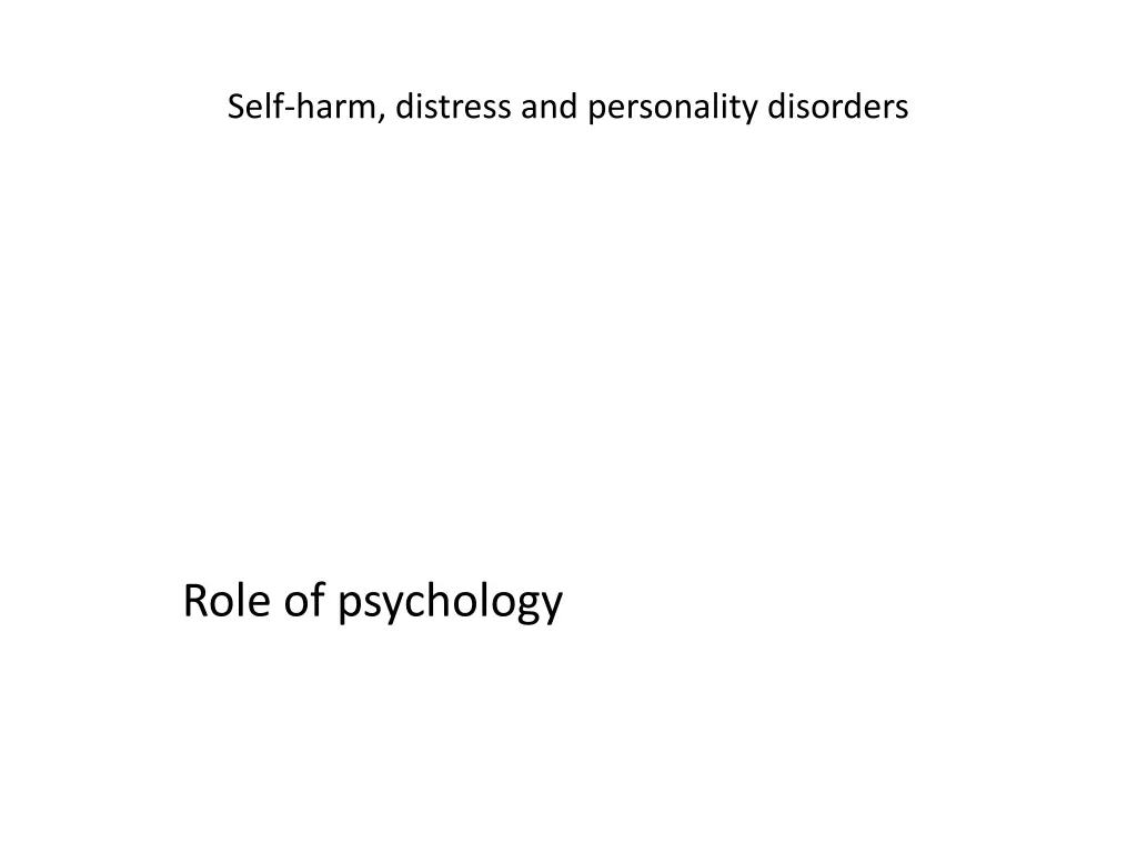 self harm distress and personality disorders 17
