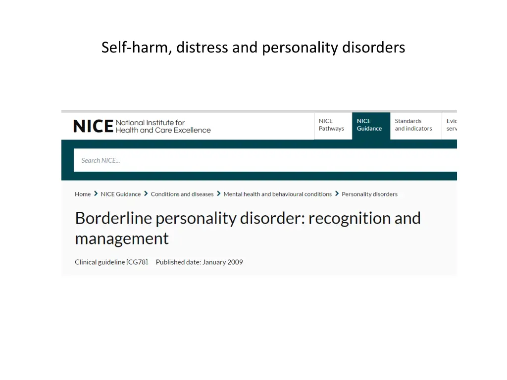 self harm distress and personality disorders 8
