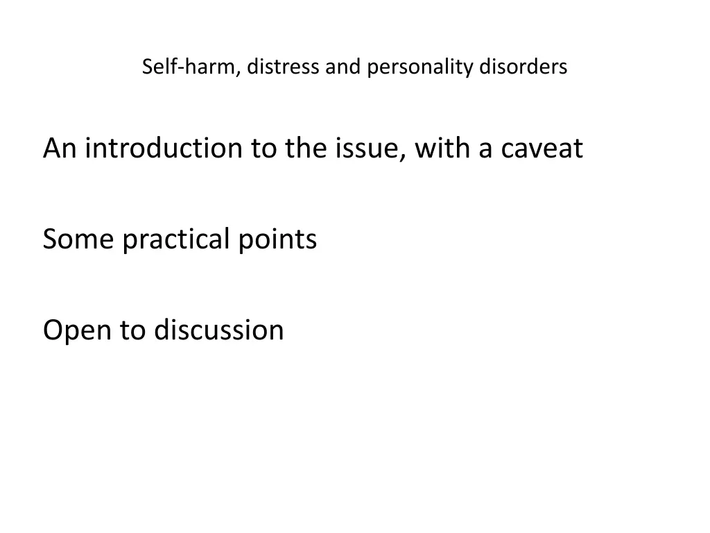 self harm distress and personality disorders 9