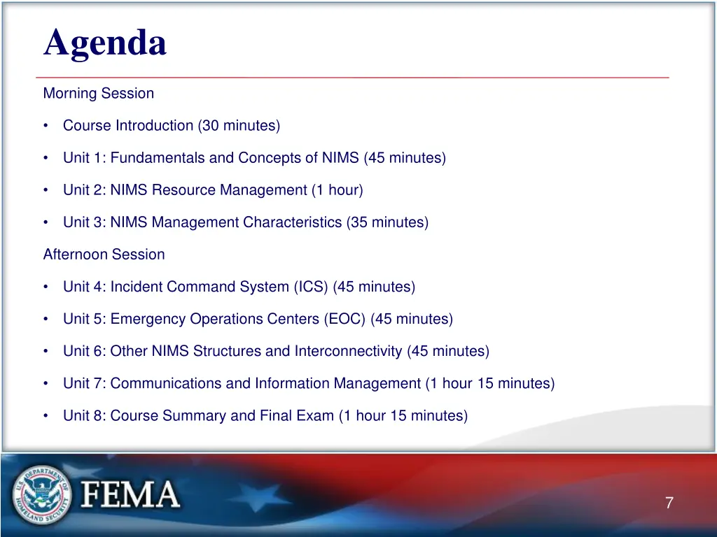 agenda
