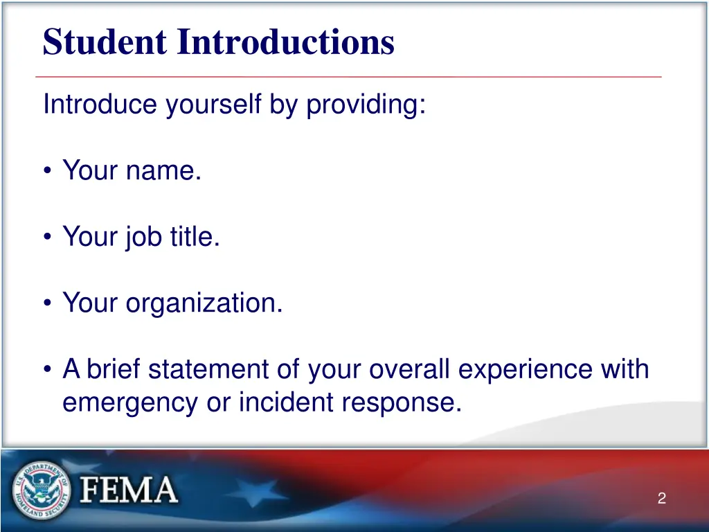 student introductions