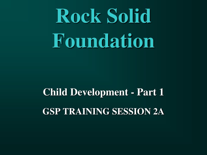 rock solid foundation