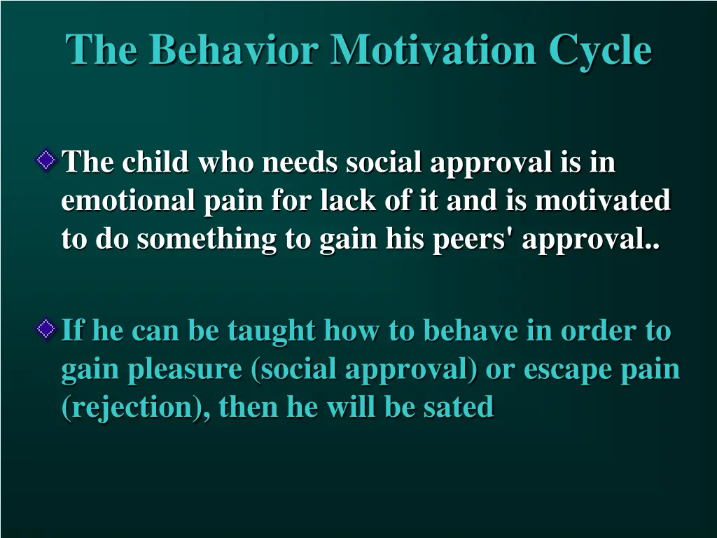 the behavior motivation cycle