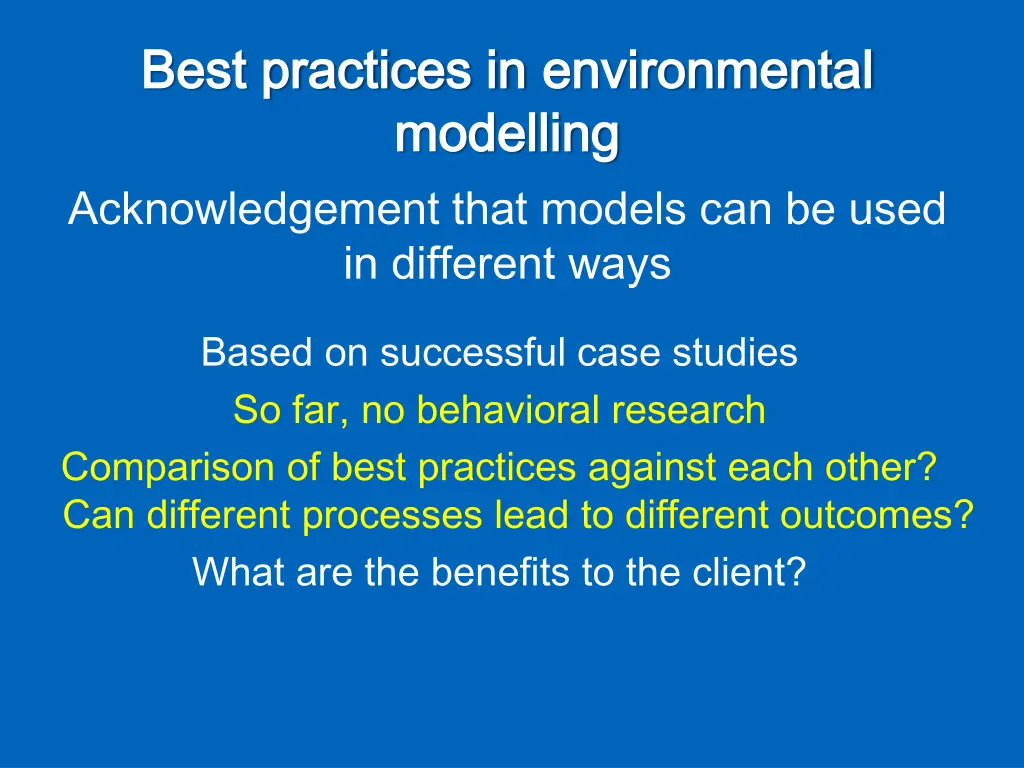 best practices in best practices in environmental
