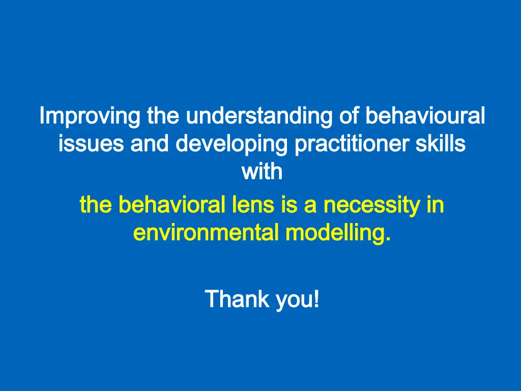improving the understanding of improving