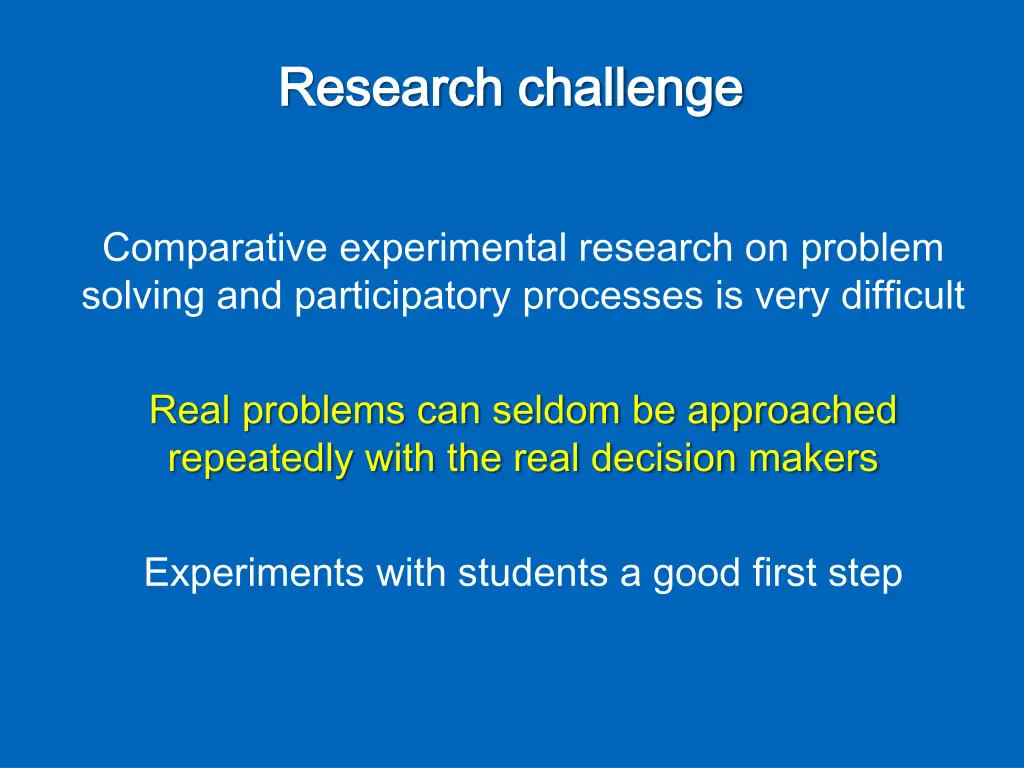 research challenge research challenge