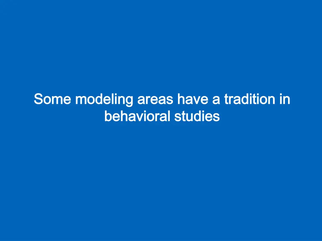 some some modeling modeling areas
