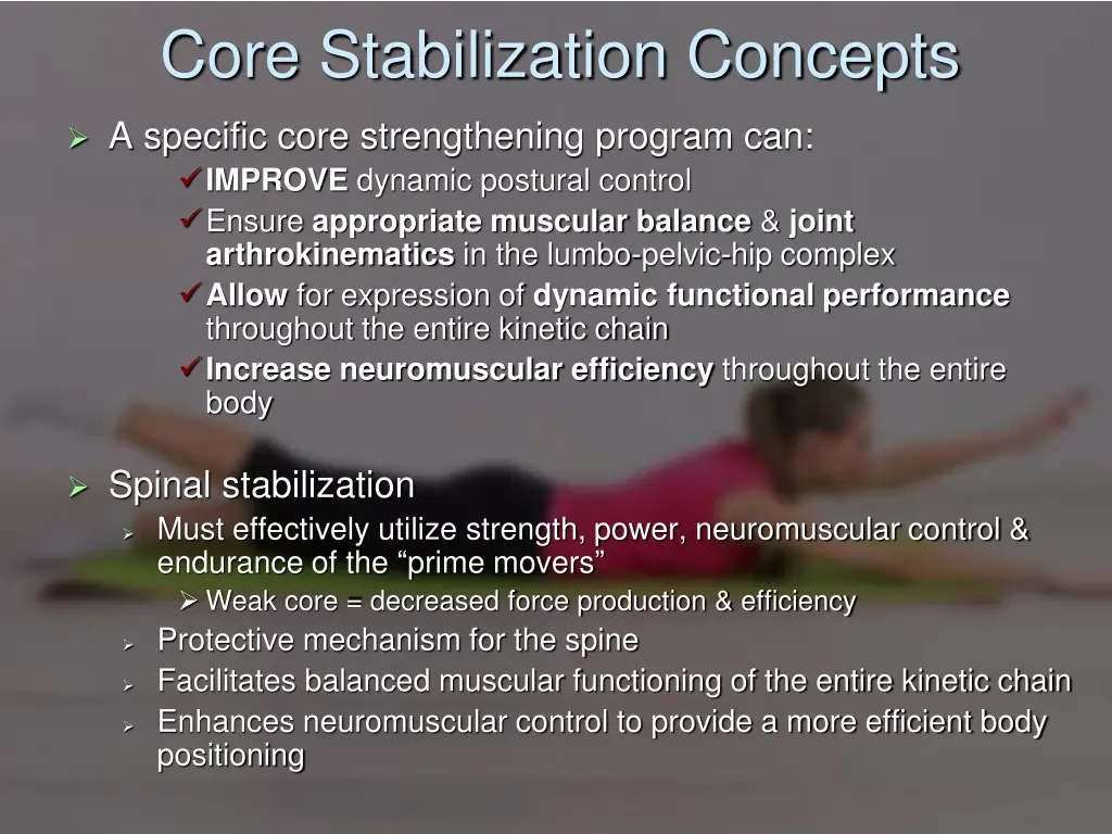 core stabilization concepts