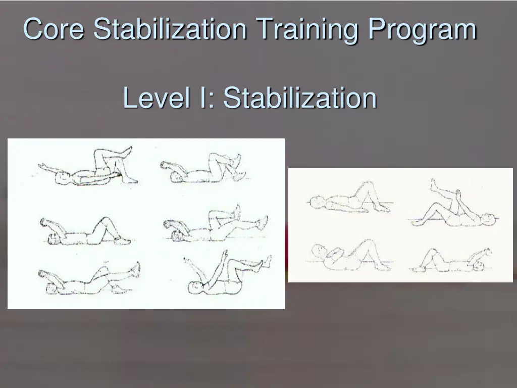 core stabilization training program