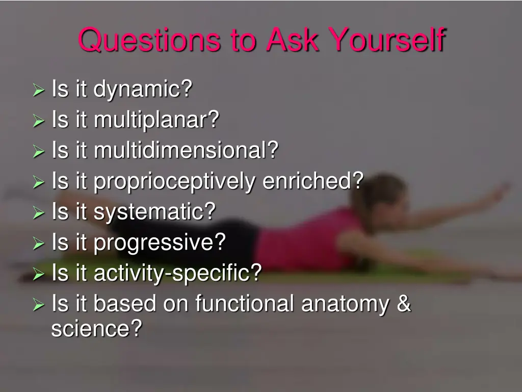 questions to ask yourself